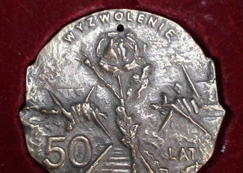 Medal 50 rocznica wyzwolenia niemieckiego obozu Auschwitz Maksymilian Kolbe