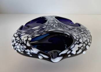 Popielnica / szkło artystyczne / speckled / splatter glass