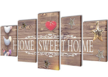 Zestaw obrazów Canvas 100 x 50 cm Sweet Home WM-241592