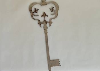 Oryginalna ozdoba Wielki srebrny metalowy klucz