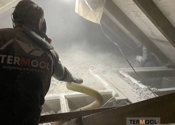 docieplanie poddaszy celuloza - naprawa po kunach