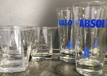 Absolut, Tullamore D.E.W. - szklanki 6szt. NOWE