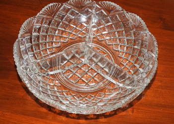 Salaterka szklana w stylu PRL - 24 cm