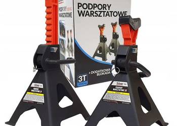 2x Kobyłki 3T Podstawki Podpory z BLOKADĄ i GUMĄ