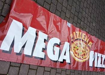 Mega pizza baner reklama 400cm x 100cm