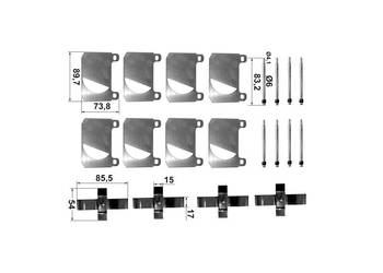 ZESTAW MONTAŻOWY KLOCKÓW HAMULCOWYCH PASUJE
