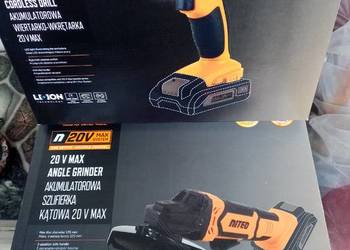 Zestaw elektronarzędzi; Szlifierka + Wiertarko - wkrętarka Nowe za 60%ceny