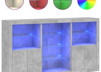Szafka z oświetleniem LED szarość betonu 1815x37x100 cm WM-3209180