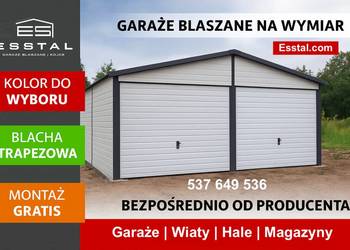 Garaż Blaszany-Blaszak 6x5 | Garaż 6x6 | Magazyn | Schowek| - ESSTAL-