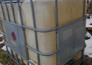 Mauzer 600 liter w koszu metalowym na palecie