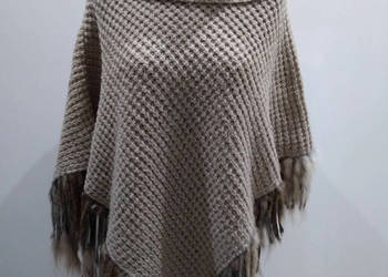 Śliczne ponczo,peleryna ARMA Collection, rozmiar M/L, wełna