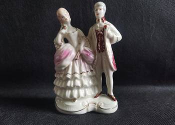 Stara figurka para Markiz i Markiza porcelana Jan Jezela Katowice, PRL