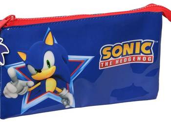 Piórnik 3 Przegrody Sonic The Hedgehog Saszetka