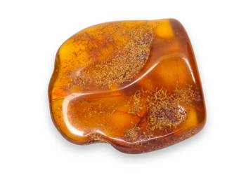 Broszka z bursztynu, bursztyn bryłka #1498
