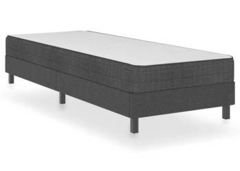 Łóżko kontynentalne szare tapicerowane 80x200 cm WM-287452