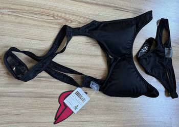 Strój kąpielowy dwuczęściowy monokini Bona Fide - BonaBombita black (czarny