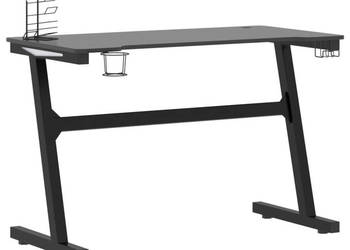 Biurko z LED i nogami w kształcie Z czarne 110x60x75 cm WM-325420
