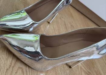 Buty na szpilce srebne NOWE!