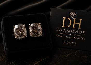 DH Diamonds Naturalna para diamentów Salt & Pepper • 9,25 ct