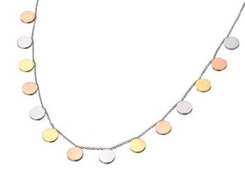 Nowy łańcuszek naszyjnik stal szlachetna srebrny złoty kolor Nowy łańcuszek naszyjnik stal szlachetna srebrny złoty kolor