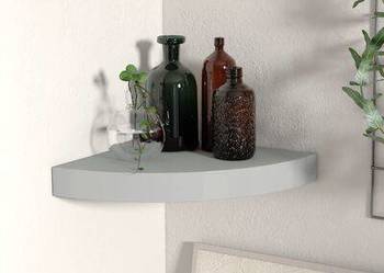 vidaXL Narożna półka ścienna, szara, 25x25x3,8 cm, MDF(SKU323901) vidaXL Narożna półka ścienna, szara, 25x25x3,8 cm, MDF(SKU323901)