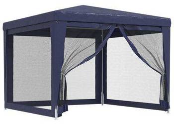 vidaXL Namiot imprezowy z 4 ścianami z siatki, niebieski, 3x3 m,(sku319227)