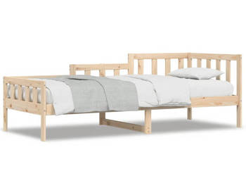Łóżko dzienne bez materaca lite drewno sosnowe 90x190 cm WM-840373