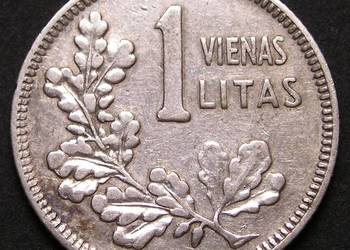 LITWA 1 LITAS 1925 - SREBRO - POGOŃ