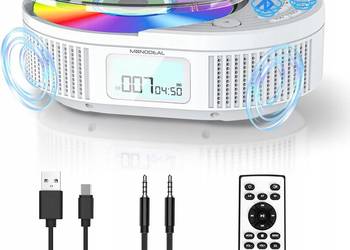 Monodeal odtwarzacz CD Bluetooth i radio FM 2 w 1 Biały