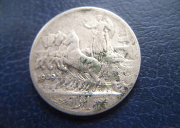 Stare monety 1 lir 1909 Włochy srebro