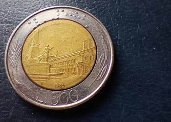 Stare monety 500 lir 1985 Włochy