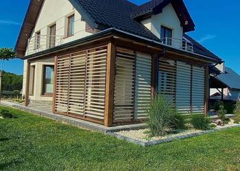 Ruchome żaluzje drewniane, ruchome deseczki,