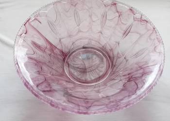Miska art deco, szkło prasowane typu Cloud Glass, I połowa XX w.