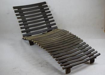 Leżak wyjątkowy, z desek dębowych, na relax LOFT