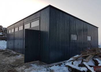 Blaszana montowana hala 15×7 m – grafit matowy