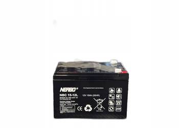 Akumulator NERBO AGM 12V 15Ah L+ NBC 15-12L