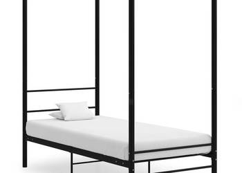 Rama łóżka z baldachimem czarna metalowa 100 x 200 cm WM-325054