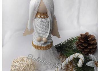 Makrama anioł prezent dekoracje wnętrz święta handmade Boho