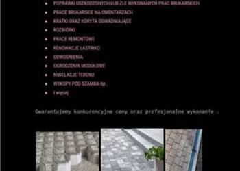Usługi brukarskie oraz budowlane
