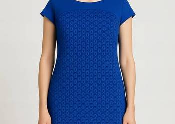 Elegancka sukienka damska koronka, rozm 40 kobal / chaber