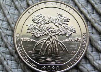 USA 25 Cent 2020r - D - Parki USA - Salt River Bay - Ładna