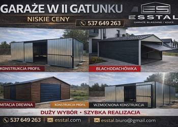 Garaż Blaszany Ocynkowany w 2 gatunku OCYNK  - ESSTAL-