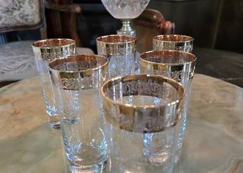 Kieliszki Kryształowe zdobione złotem Murano Kalisz