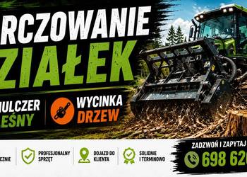 Mulczowanie, karczowanie działek mulczer leśny, alpinistyczna wycinka drzew