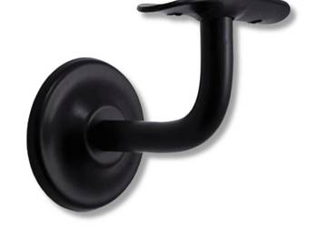 Wspornik Poręczy Czarny Uchwyt do Mocowania Balustrada Schodowa Okrągła