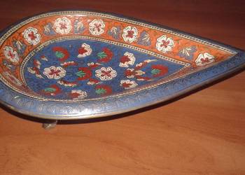 Patera mosiężna, misa 28 cm