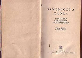 (6784) PSYCHICZNA ZADRA (Z PROGRAMÓW WARSZAWSKIEGO TEATRU SA
