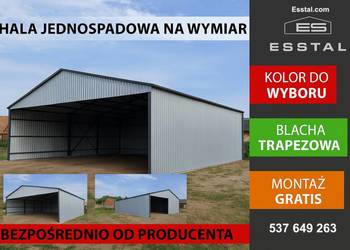 Garaż - OTWARTY Ocynk | Wiata | Hala | Garaż Blaszany|- ESSTAL-