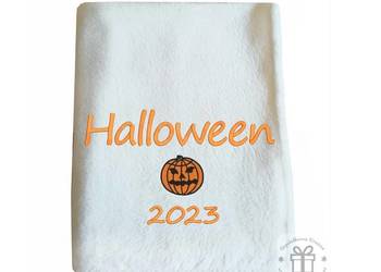 Halloween Party prezent RĘCZNIK z haftem napis