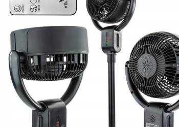 Wentylator podłogowy wiatrak stojący timer regulacja pilot 50w
